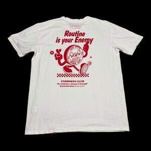 Unbroken Club 10 Year Anniversary‎ Routine is Your Enemy Shirt Men's M Oversized